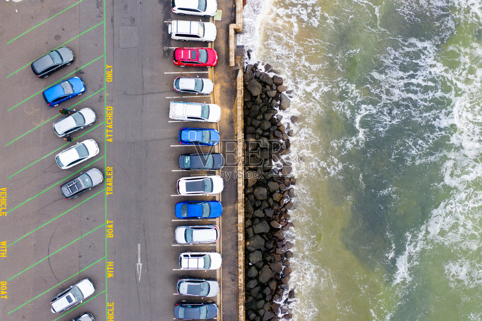 海岸停车场天线照片摄影图片