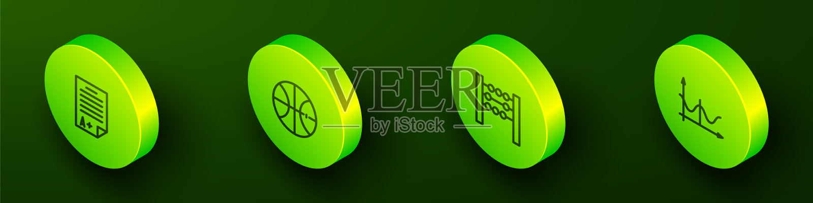 设置等距线考试表与一个加分图标素材