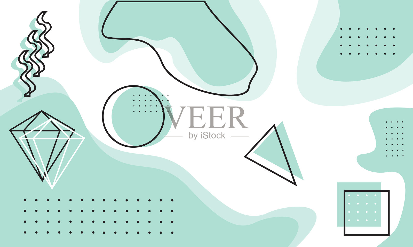 现代和未来的几何墙纸插画图片素材