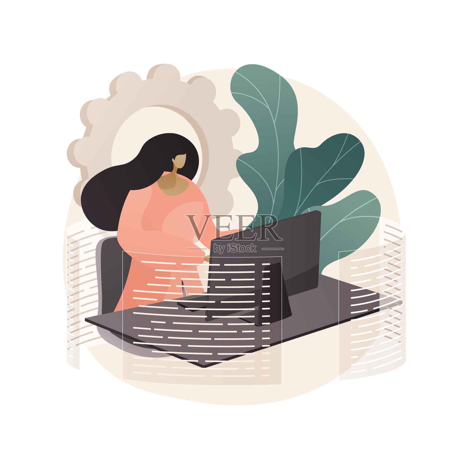 工作流程的抽象概念设计元素图片