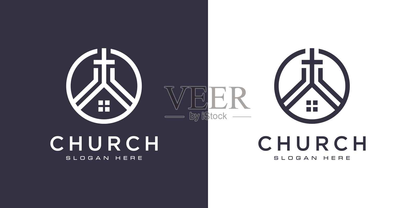 基督教会设计矢量插画图片素材