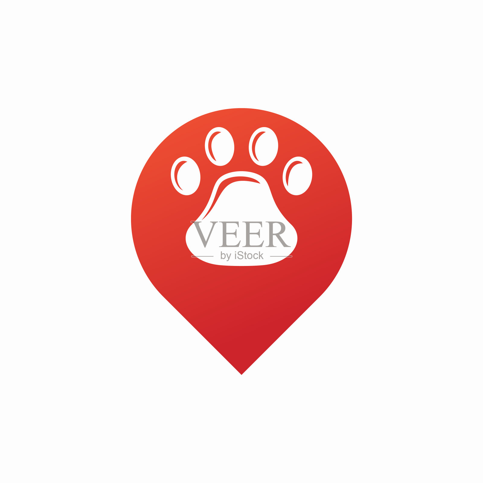 宠物点标志模板设计插画图片素材