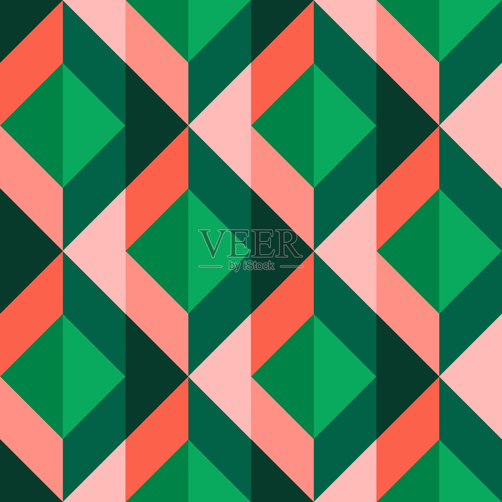 三维流行艺术几何矢量无缝模式插画图片素材