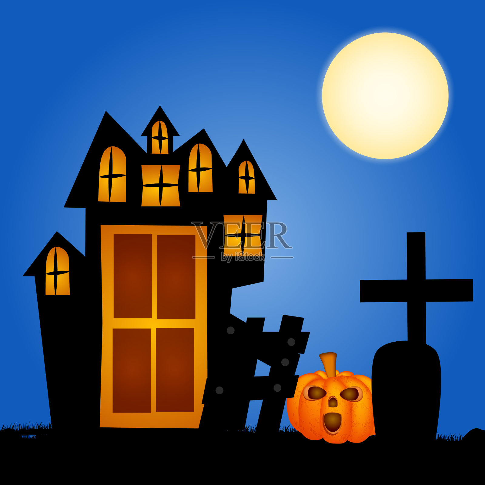 万圣节的背景插画图片素材