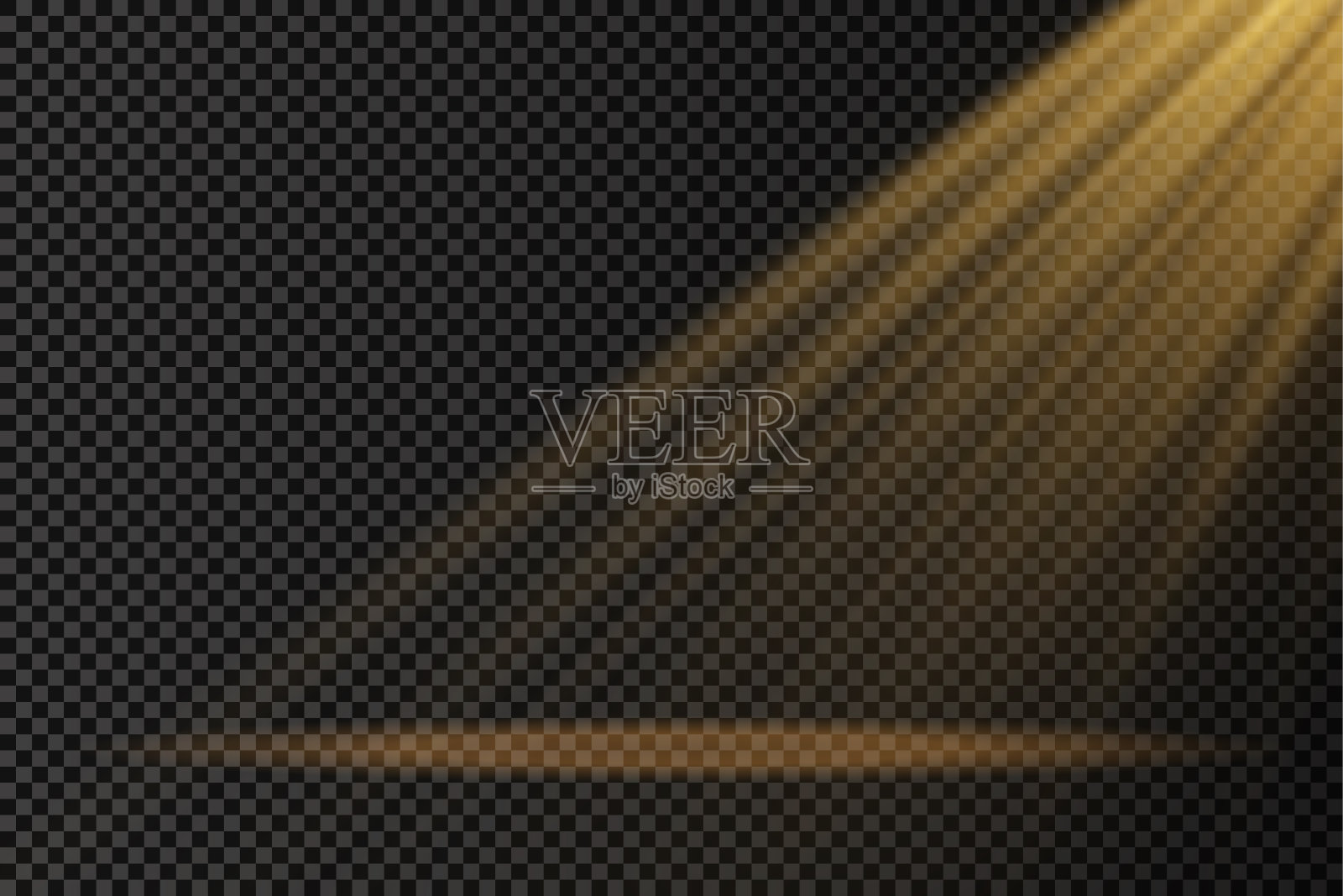 集黄色聚光灯、投影仪灯光效果。设计元素图片