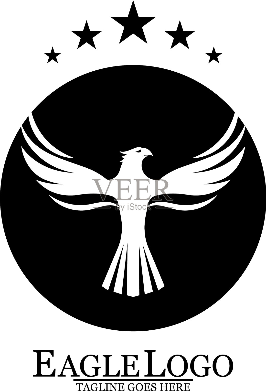 鹰图标标志设计模板插画图片素材