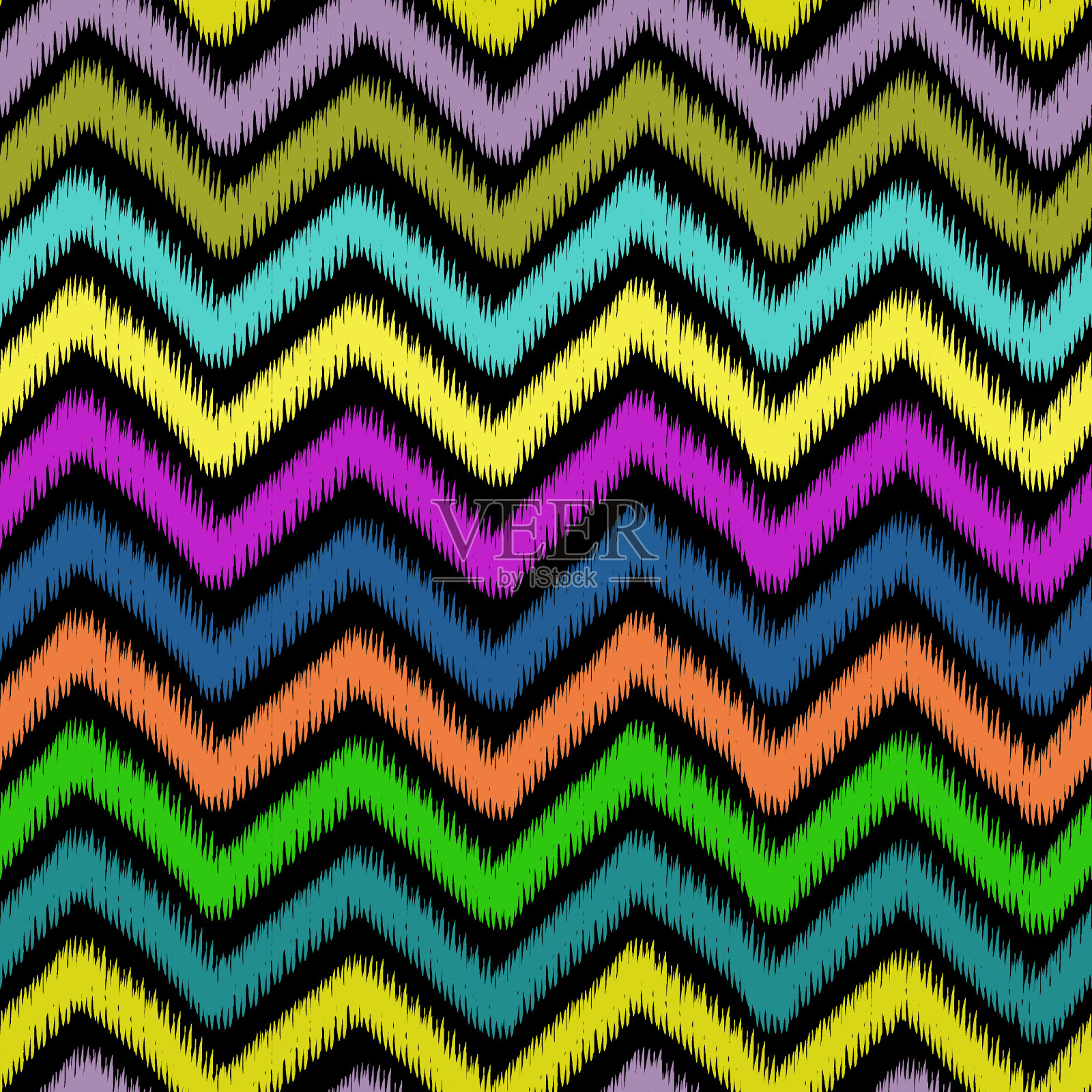 锯齿形插画图片素材