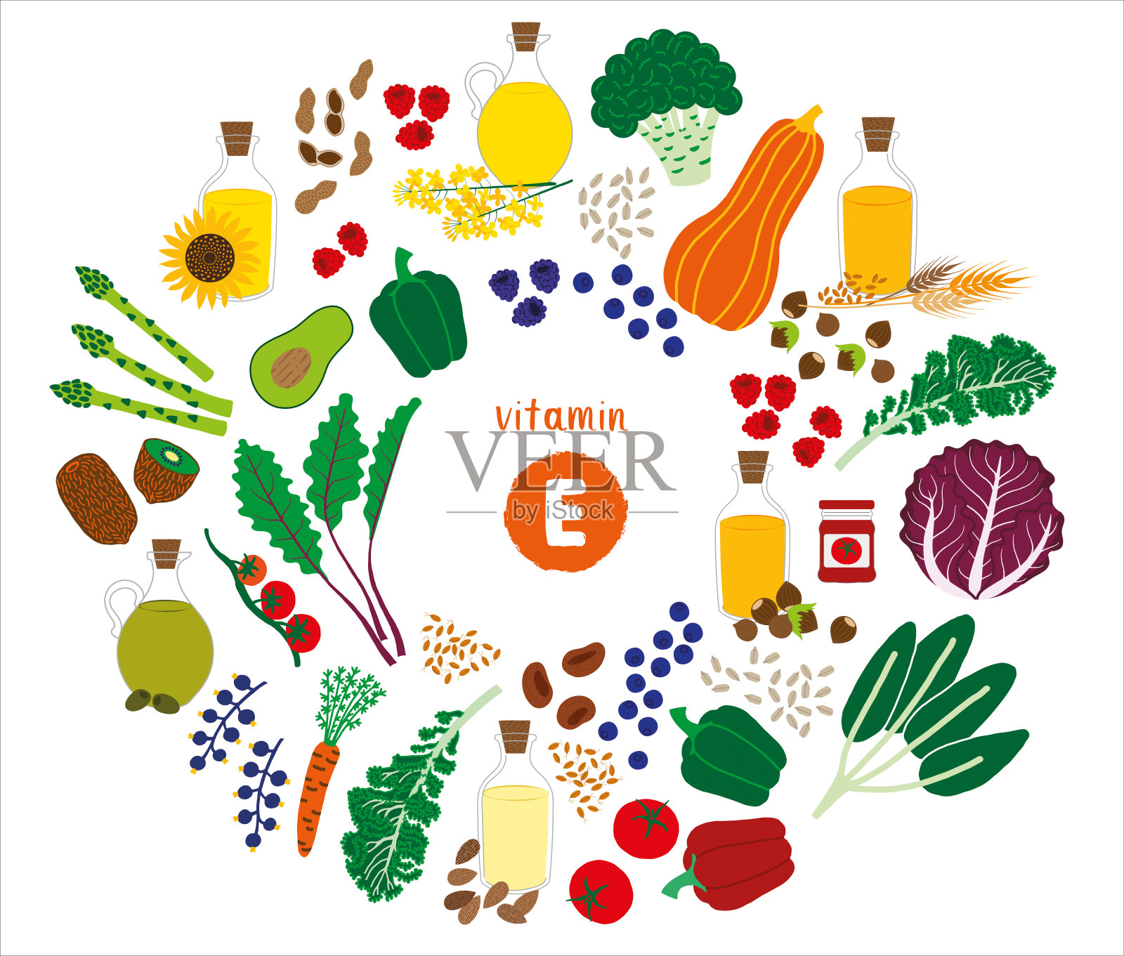 健康食品饮食插画图片素材