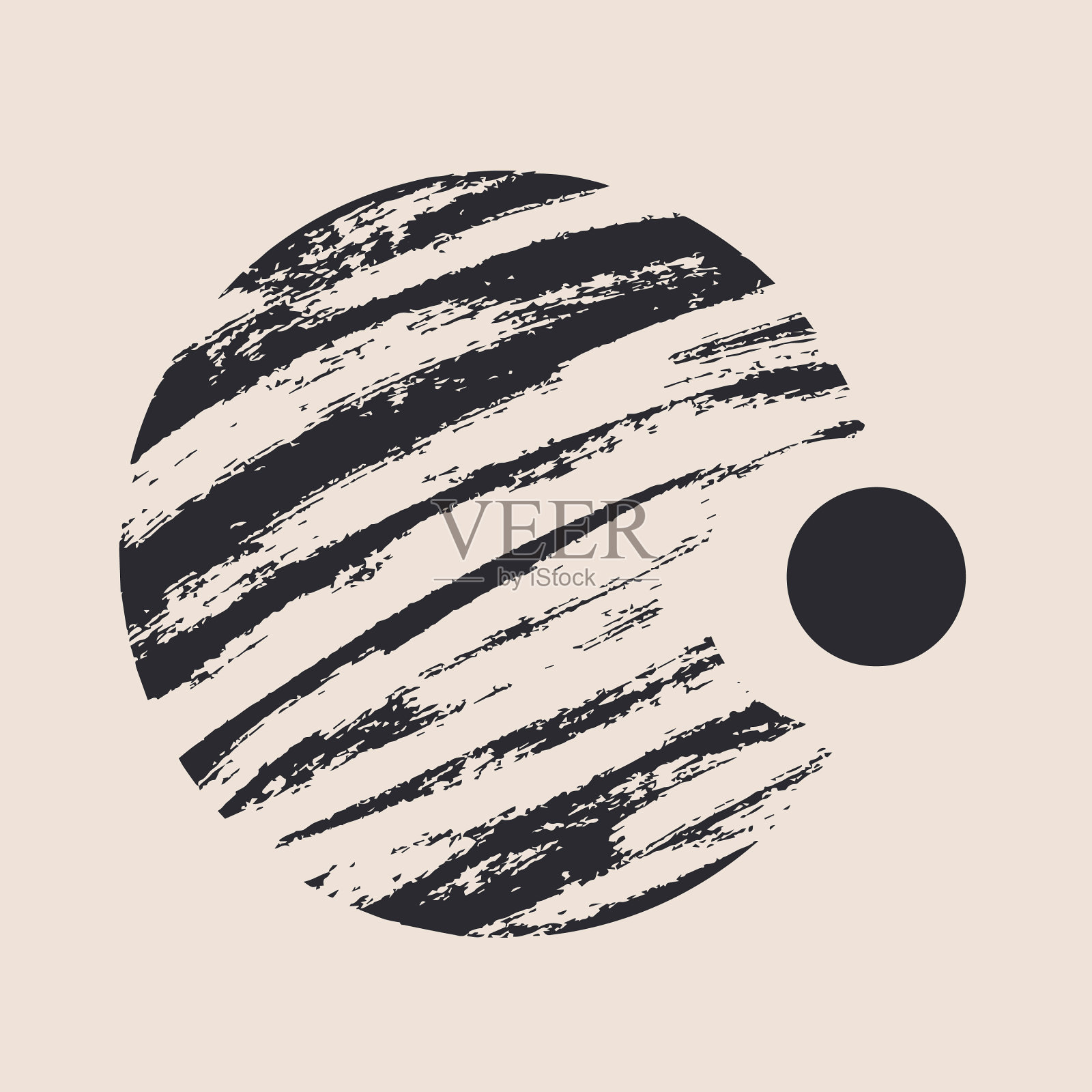 手绘的极简主义创意色彩插画图片素材