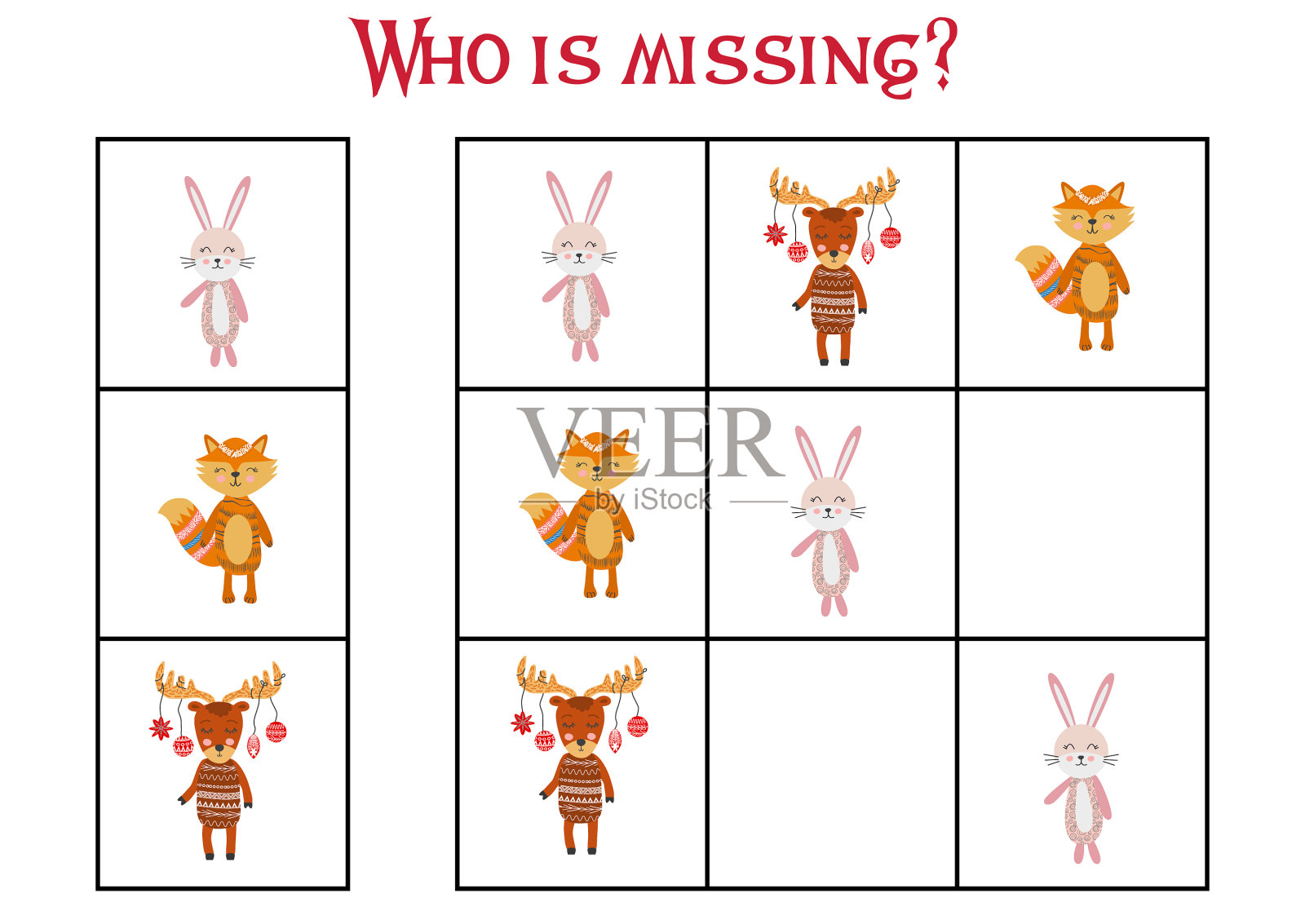 数独儿童益智游戏插画图片素材