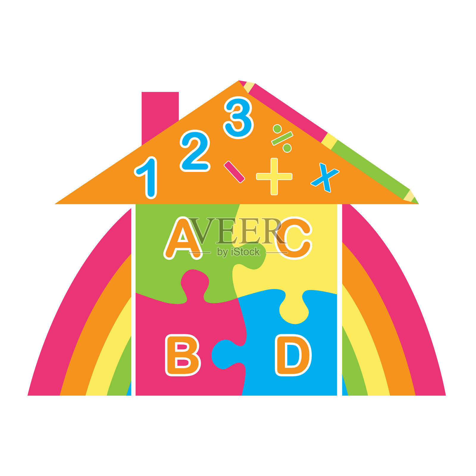 幼儿园logo模板设计元素图片