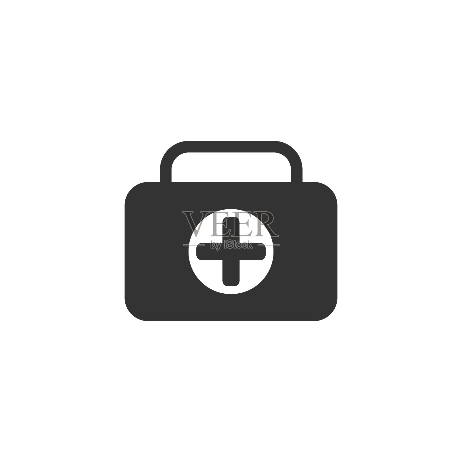 急救箱图标标志隔离在白色上图标素材