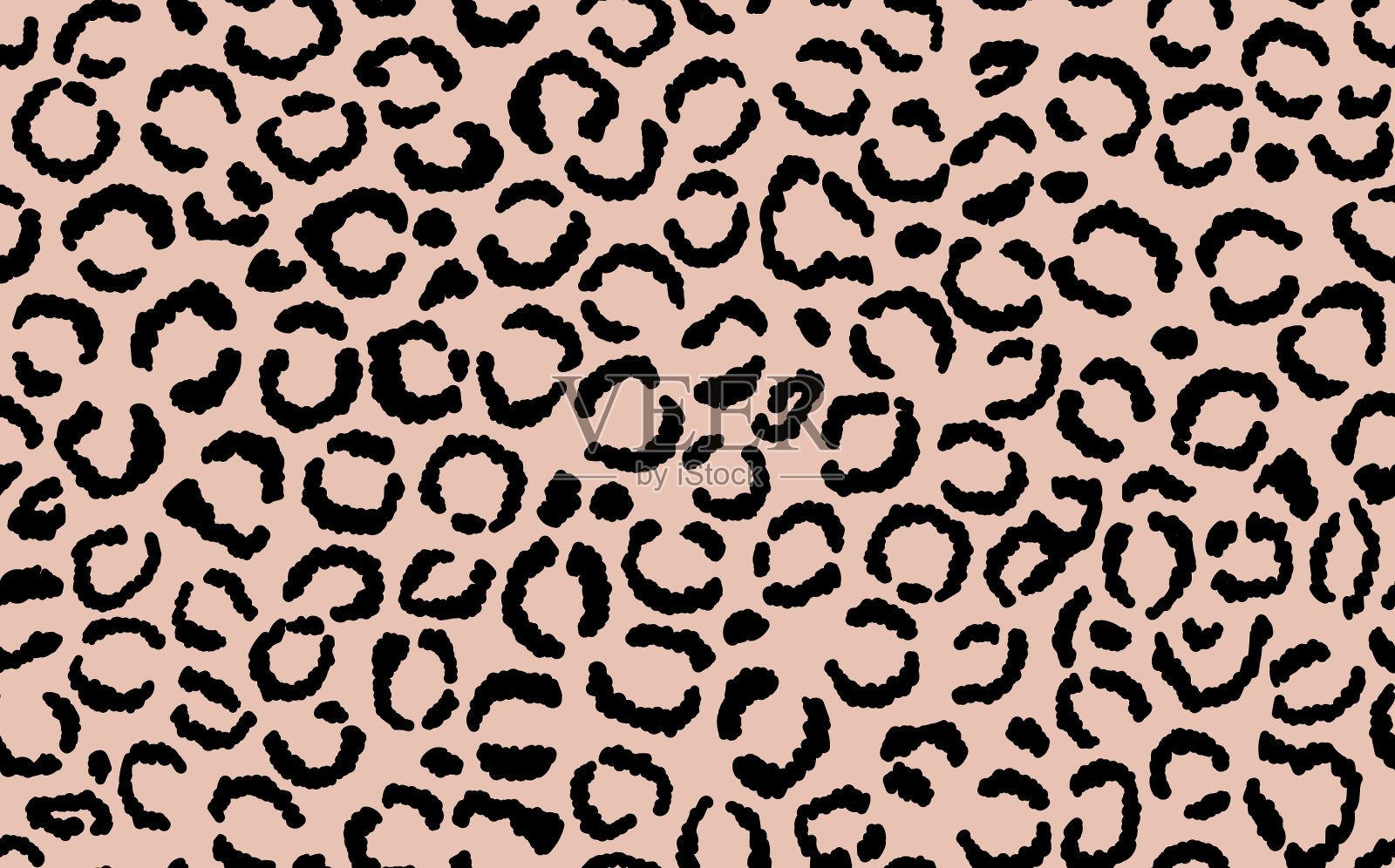 抽象现代豹纹动物无缝隙插画图片素材