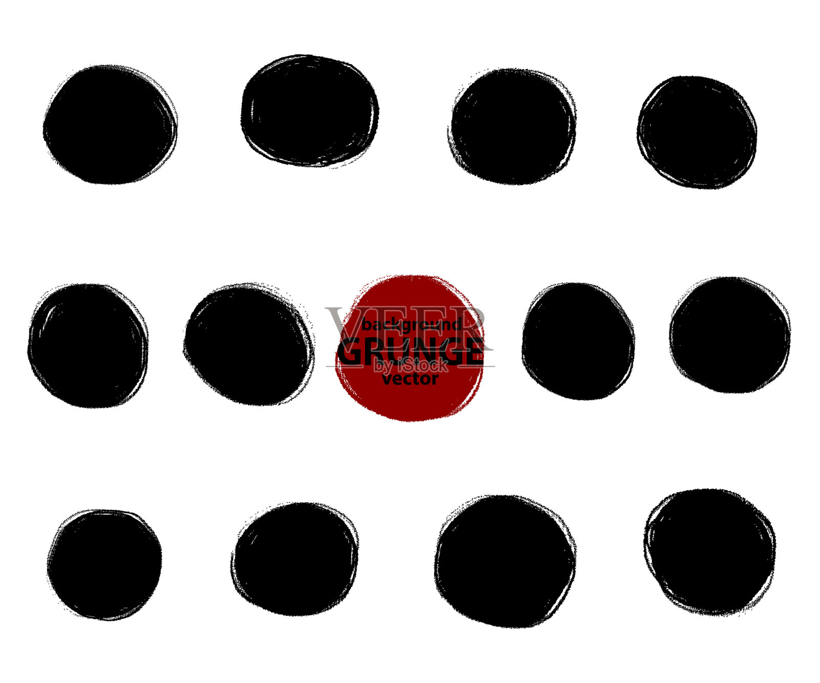 手绘圆线素描集圆插画图片素材