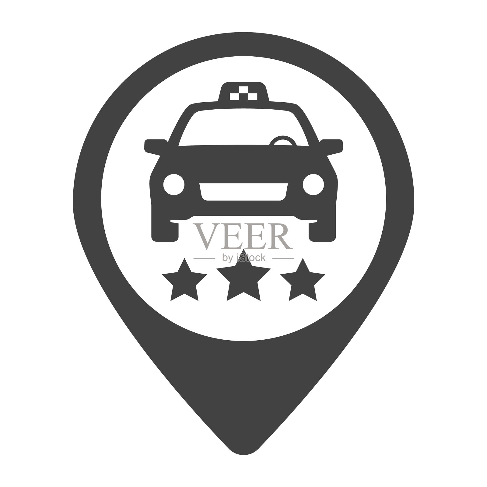 线性出租车或送货司机评级图标设计元素图片