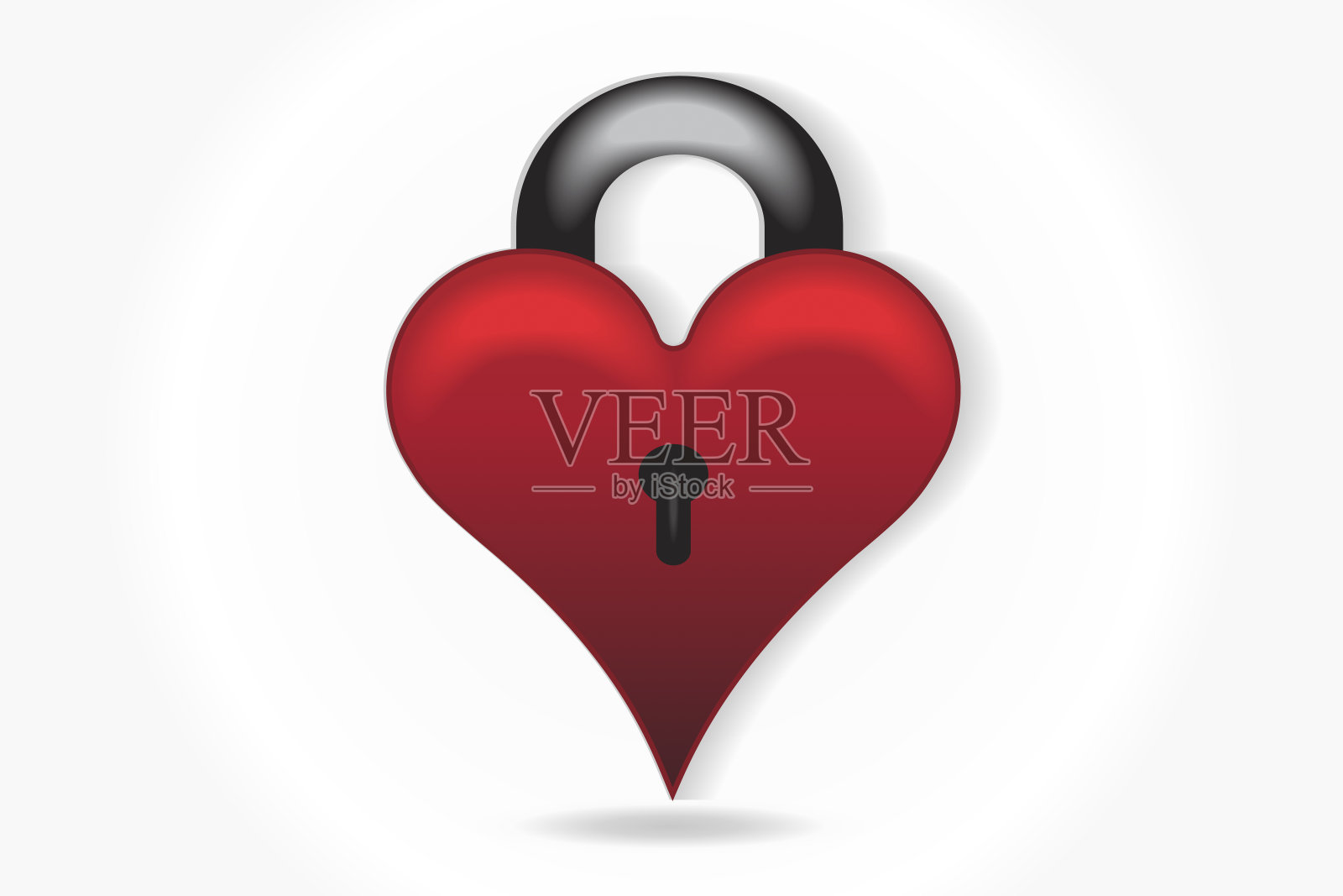 爱心钥匙柜图标矢量图像插画图片素材