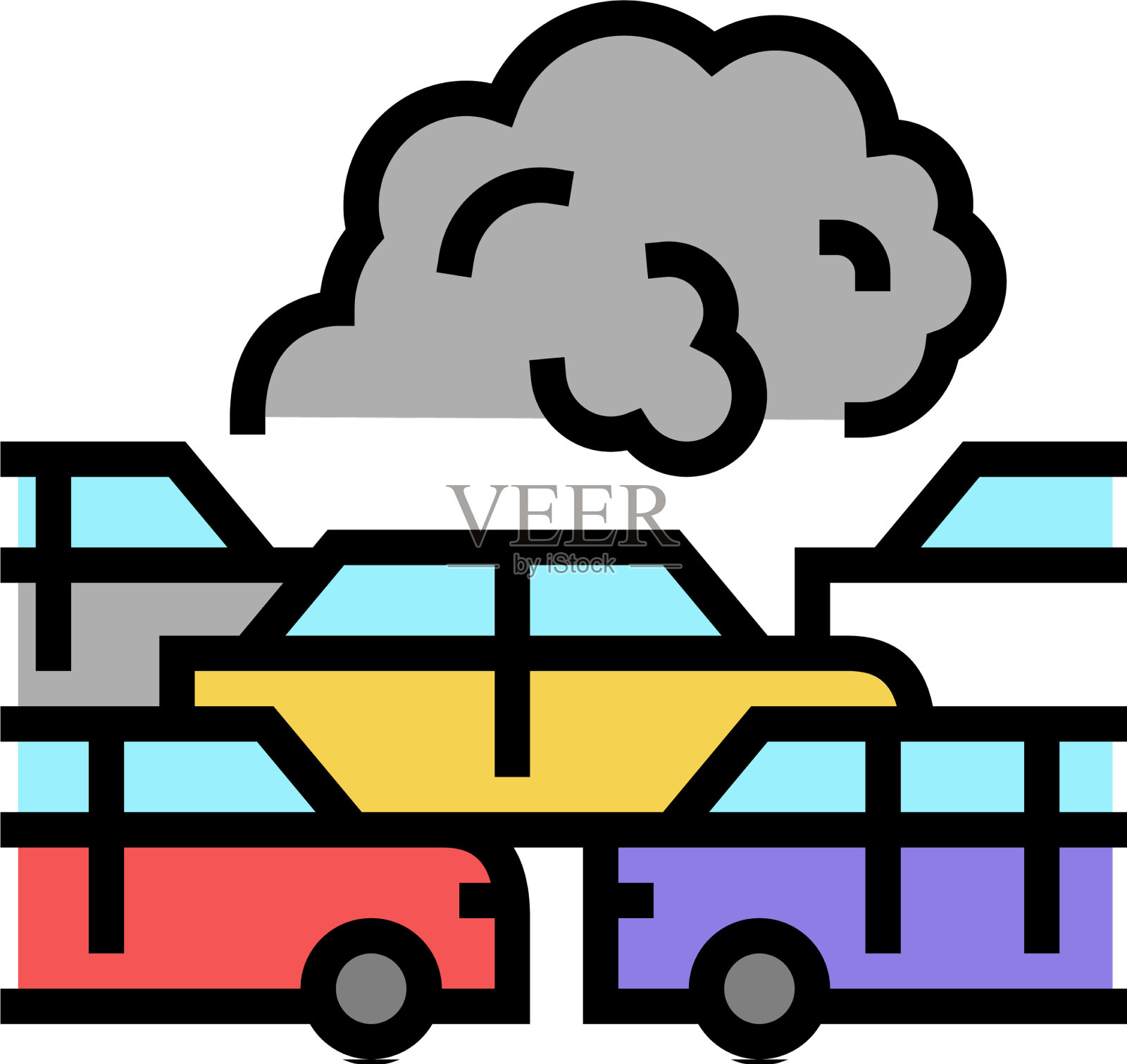 运输汽车烟色图标设计元素图片