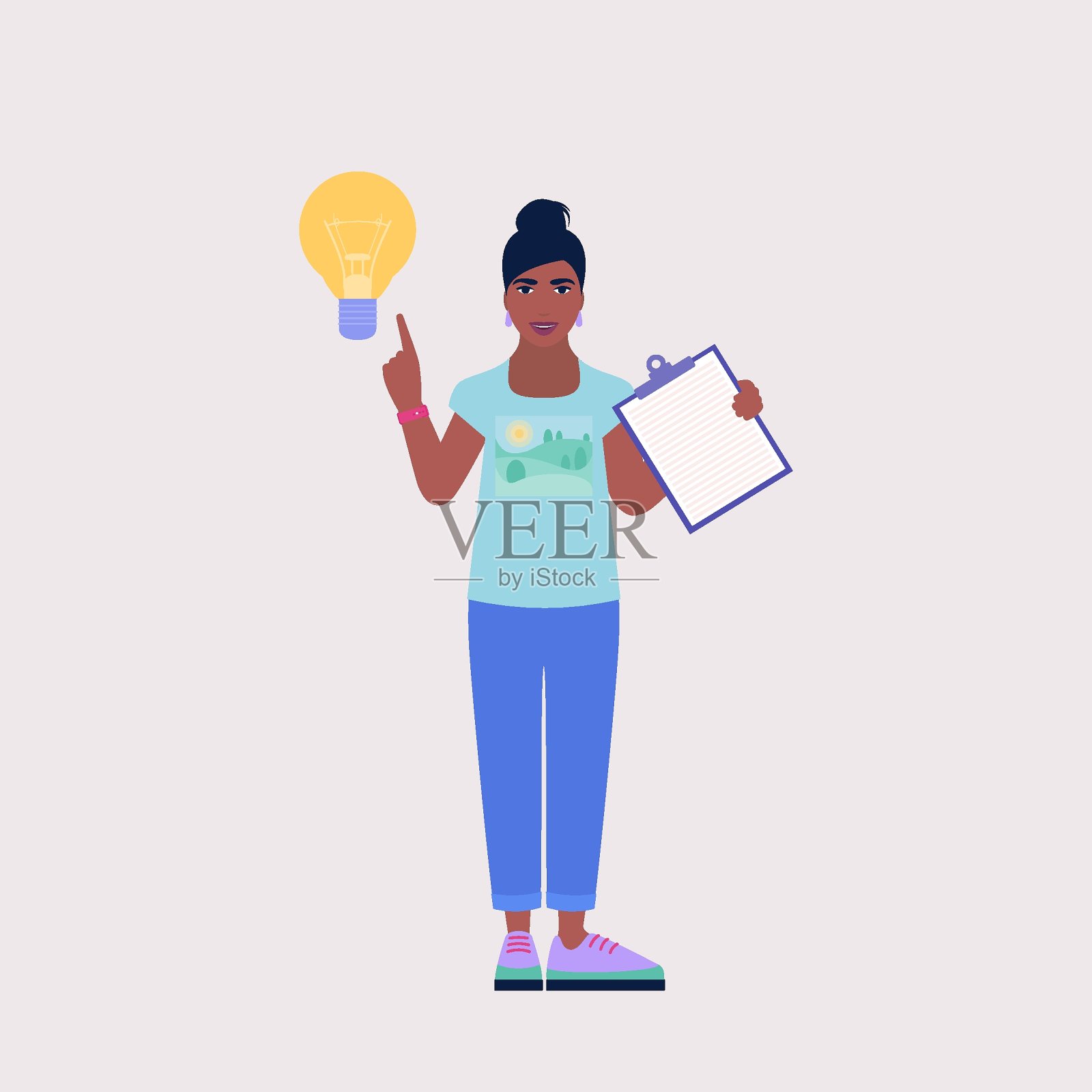 一个灯泡插画图片素材