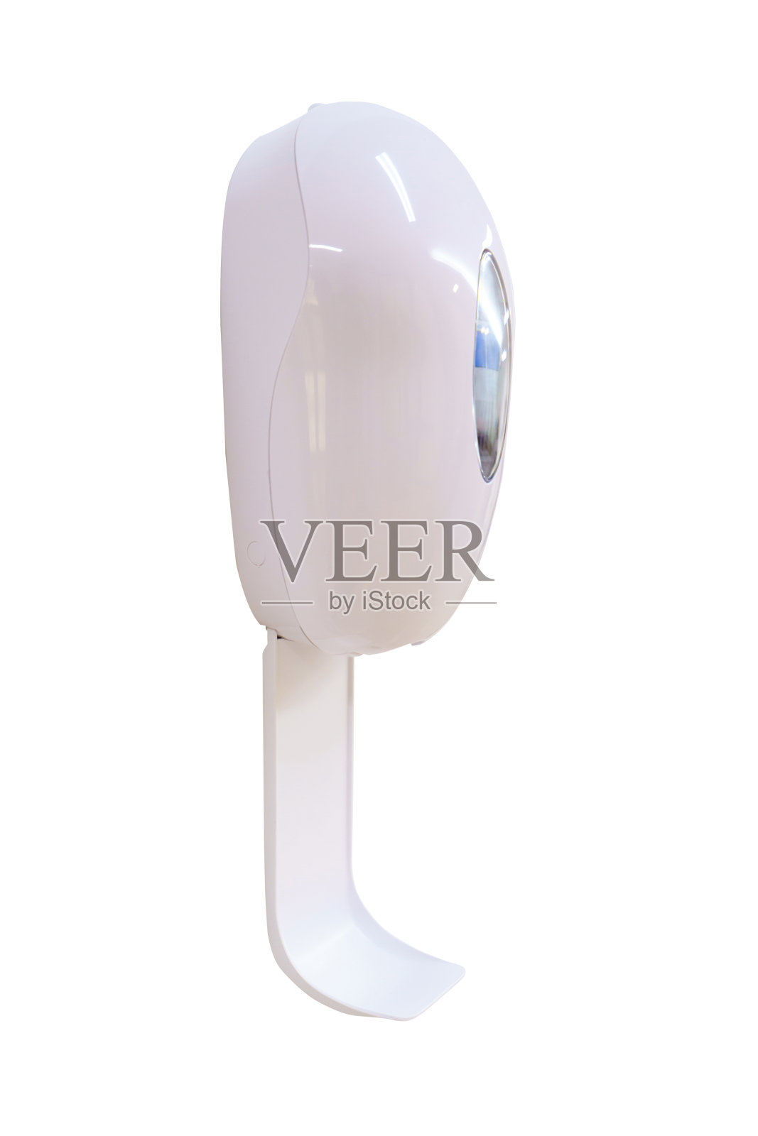 自动酒精分配器隔离白色背景，感染和好客的概念。节约和清洁公共区域照片摄影图片