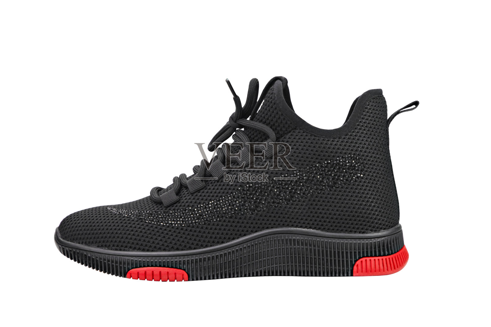 黑人妇女运动运动鞋孤立照片摄影图片