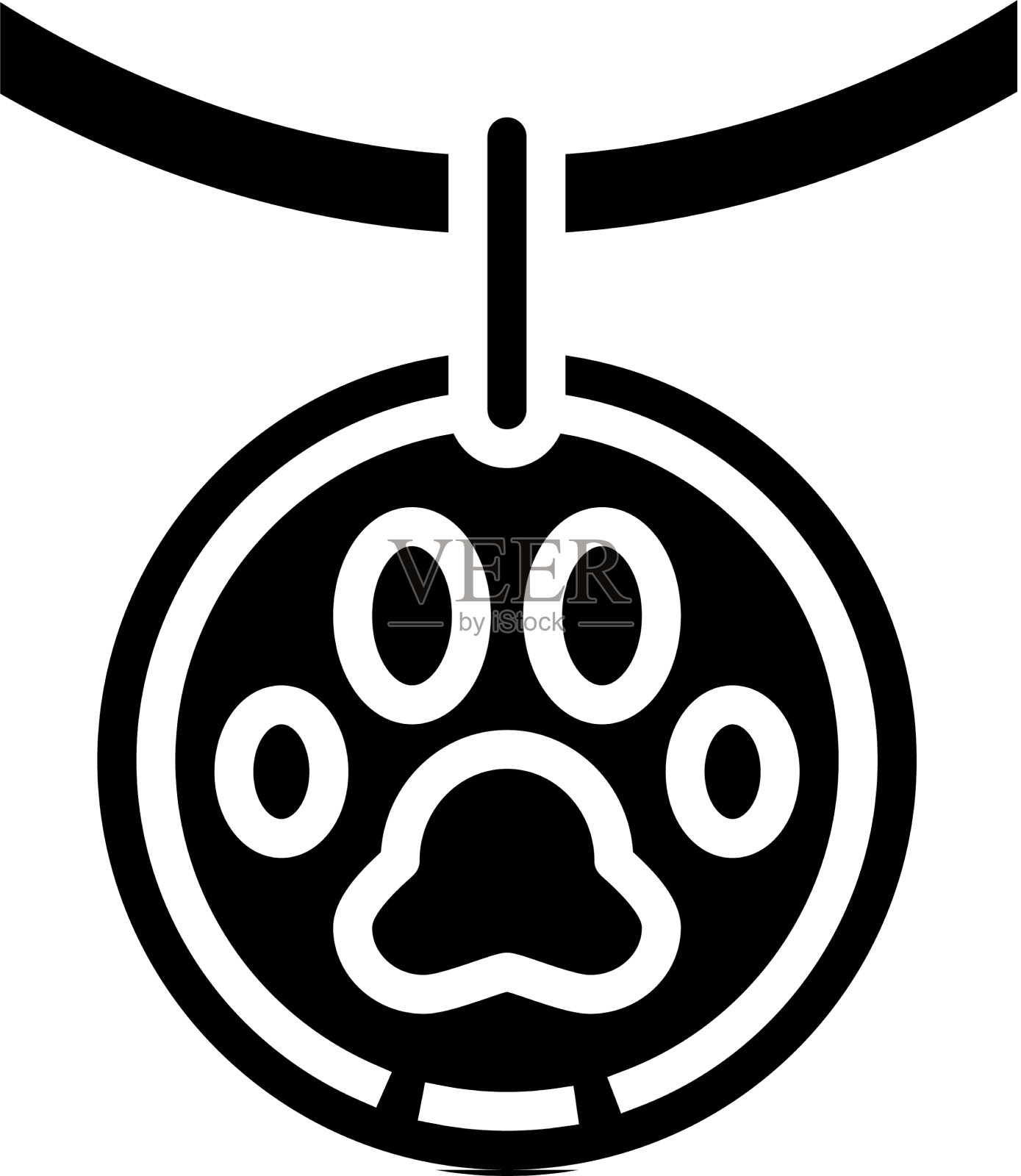 勋章死宠物象形文字图标插画图片素材