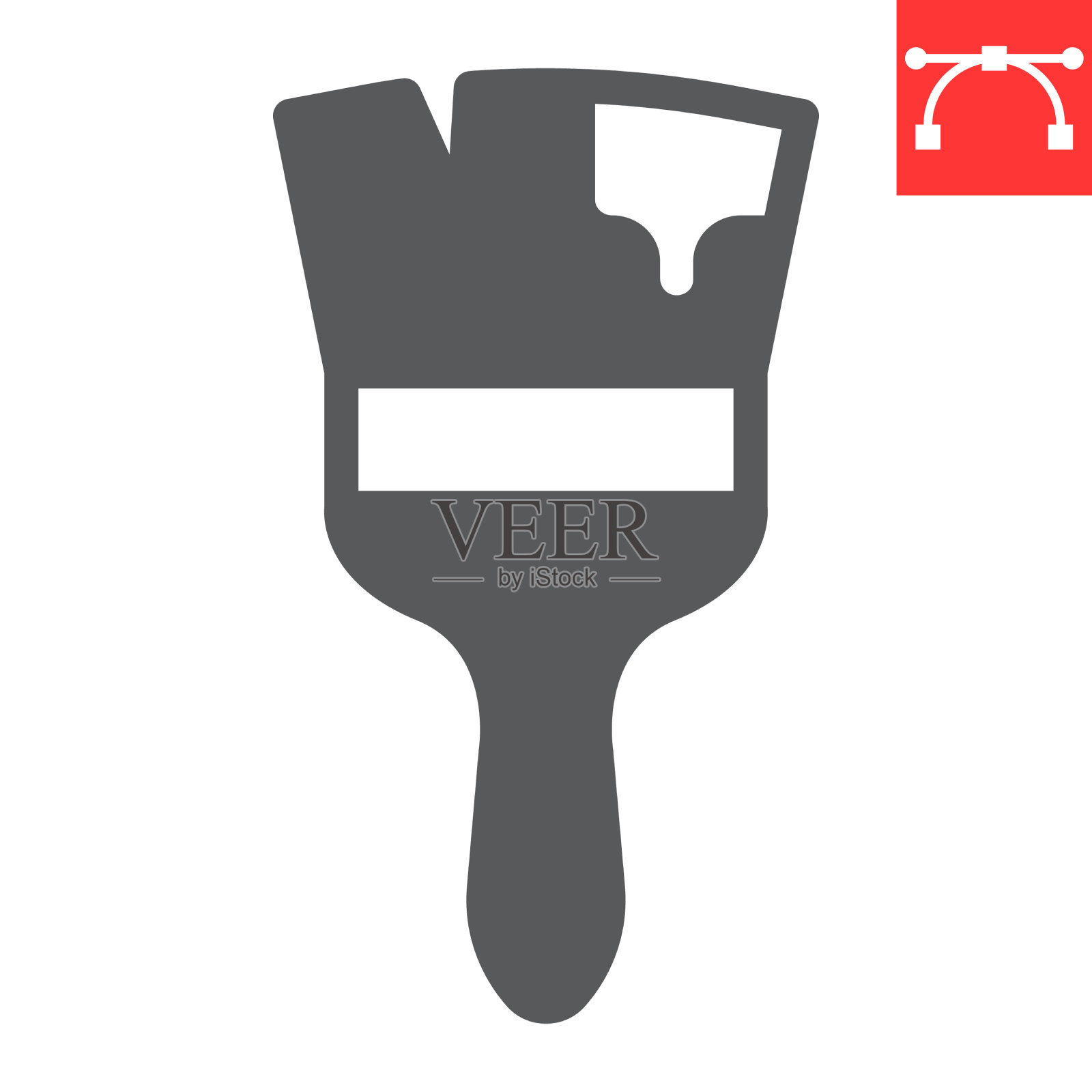 画刷字形图标设计元素图片