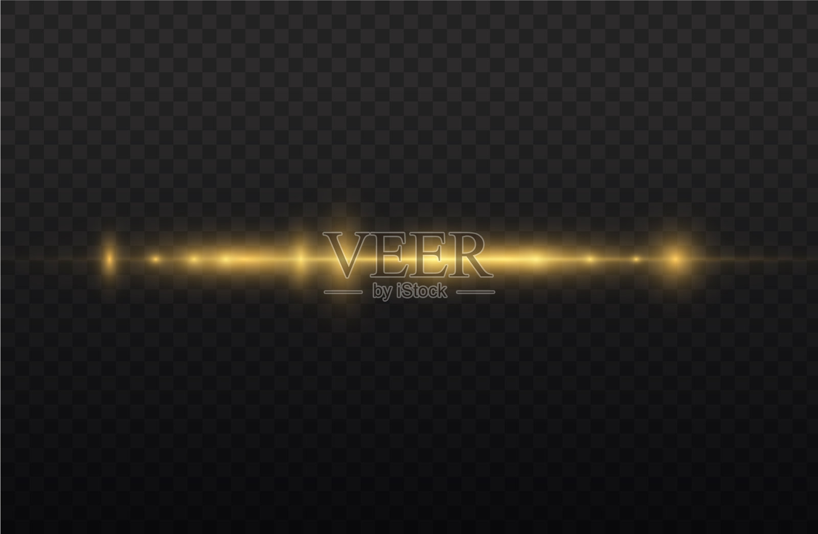 水平光线闪烁黄色辉光插画图片素材