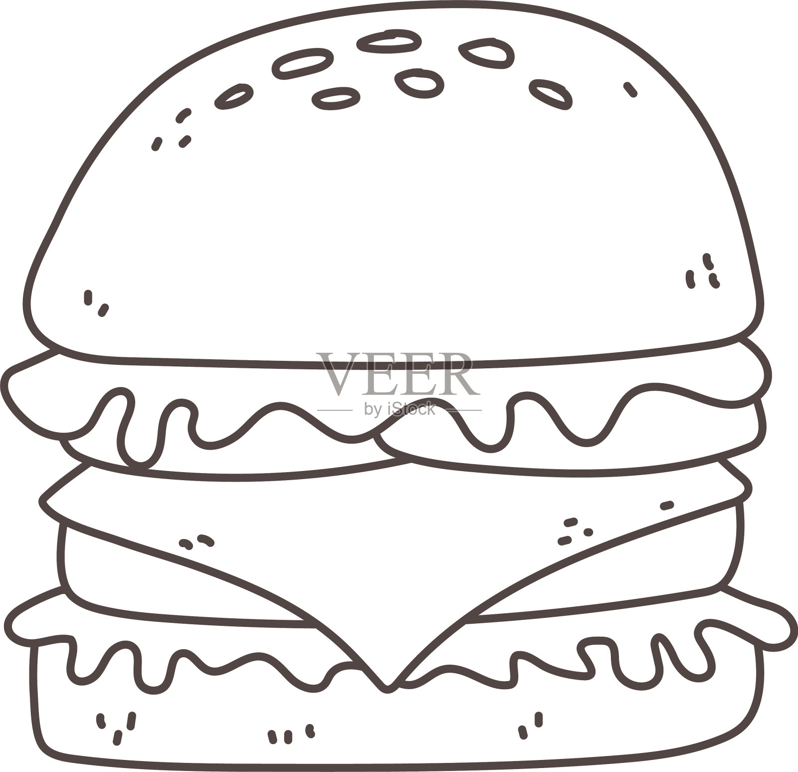 汉堡食品大纲设计元素图片