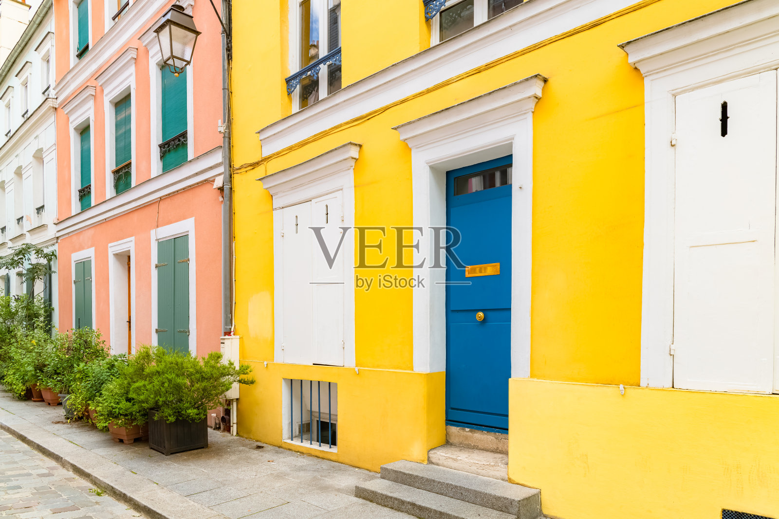 巴黎,五彩缤纷的房子照片摄影图片