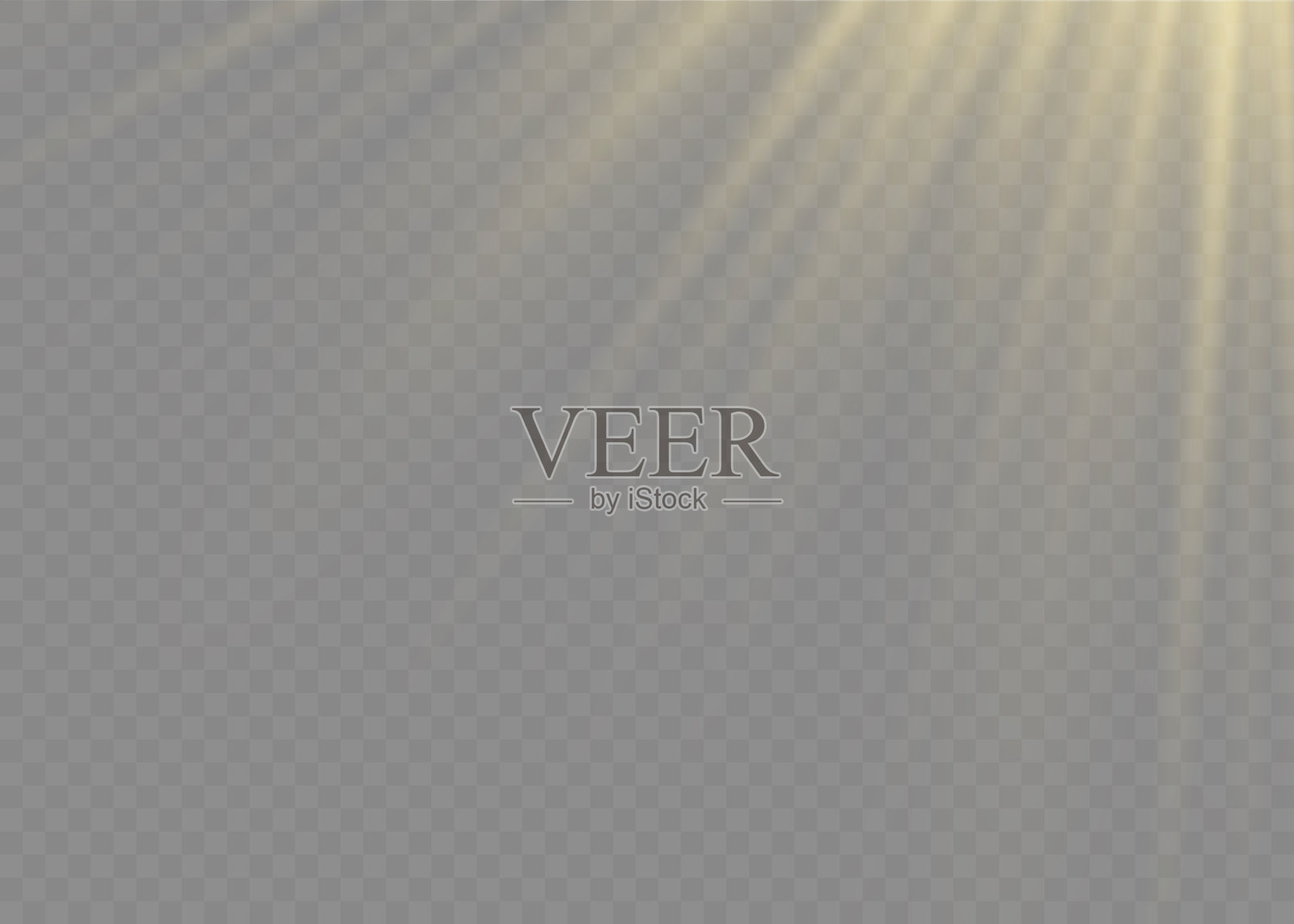 阳光镜头闪光效果，阳光光线。插画图片素材