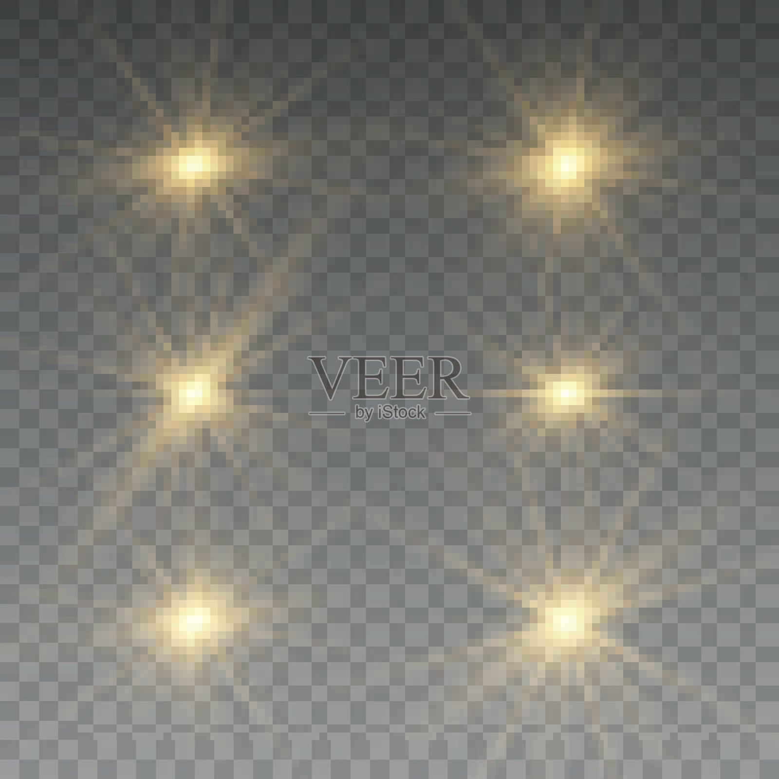 白光在透明的背景上爆炸。插画图片素材