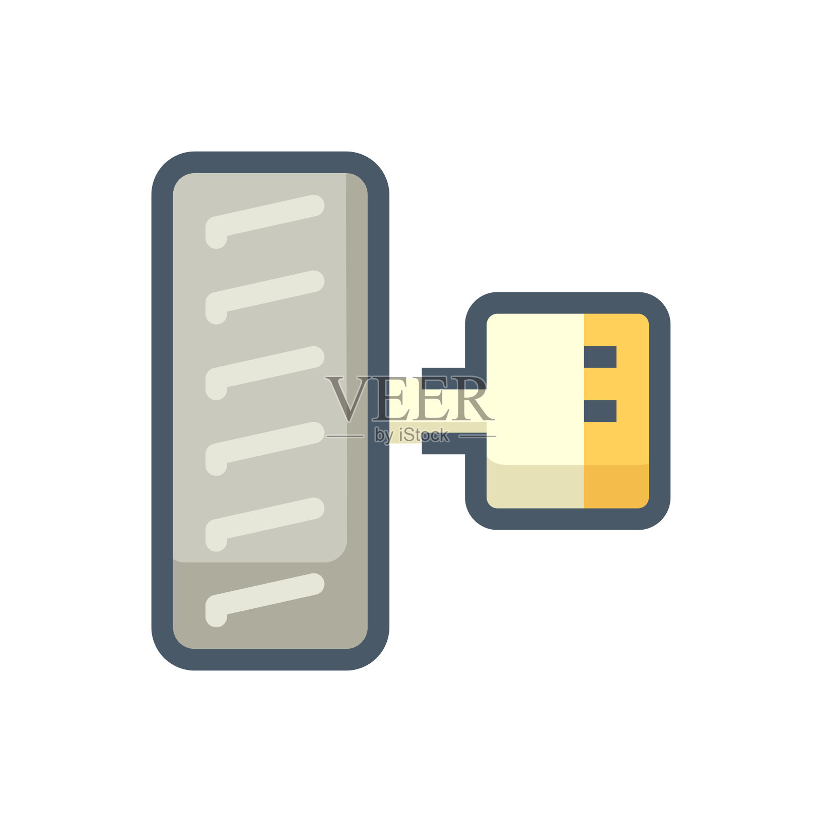 电动汽车(EV)零件矢量图标设计。48x48像素完美和可编辑的笔触。插画图片素材