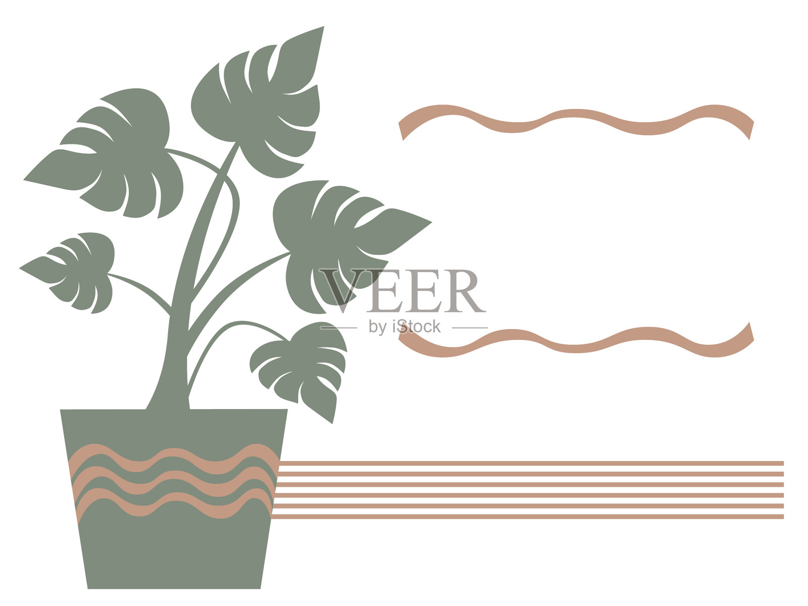 花盆里的怪物设计元素图片