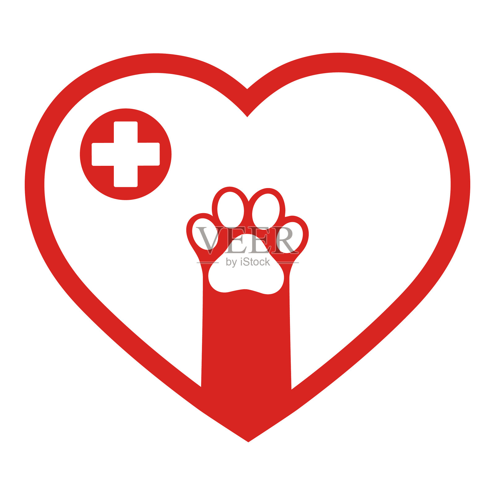 兽医标志狗爪设计元素图片