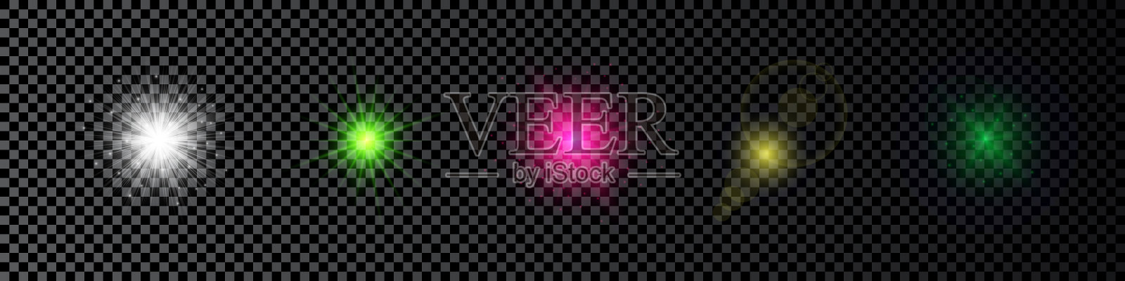 镜头光晕的光效果插画图片素材