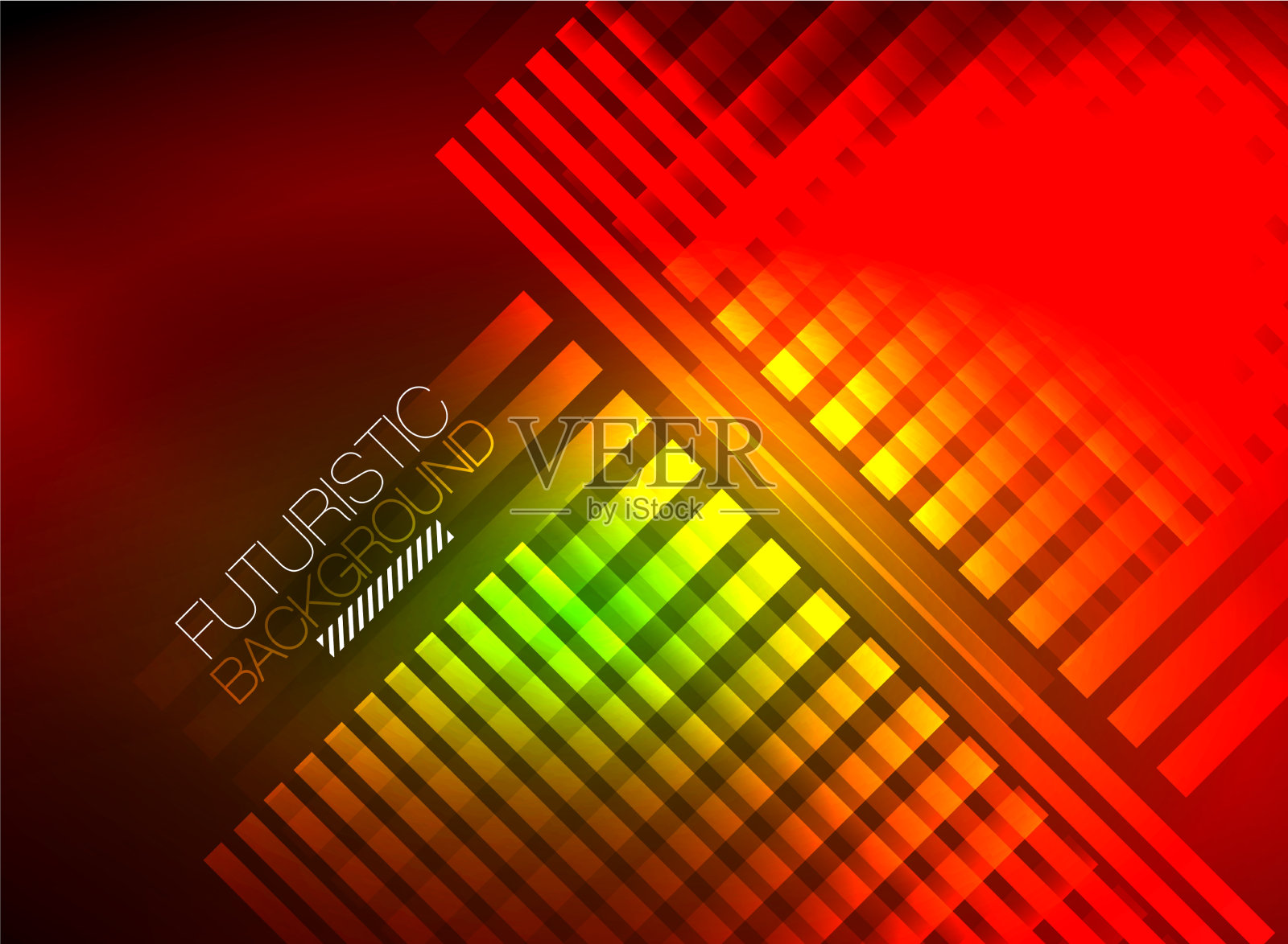 明亮的霓虹灯色彩技术抽象背景插画图片素材