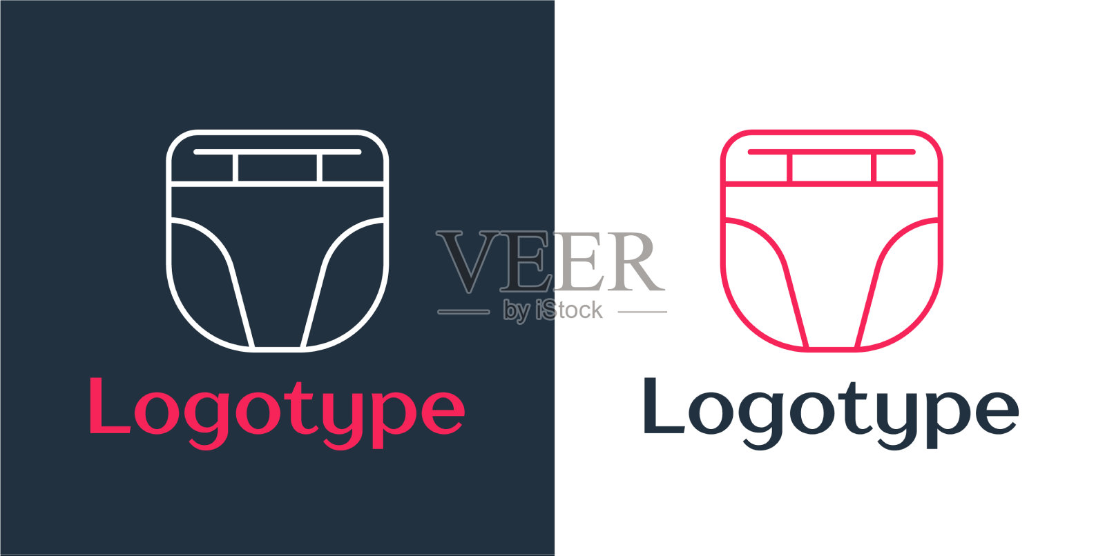 标识型线尿布为狗图标隔离图标素材