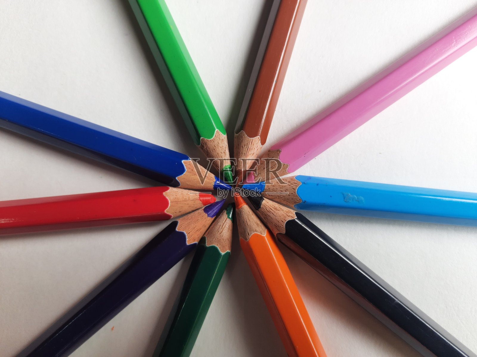 彩色铅笔。照片摄影图片