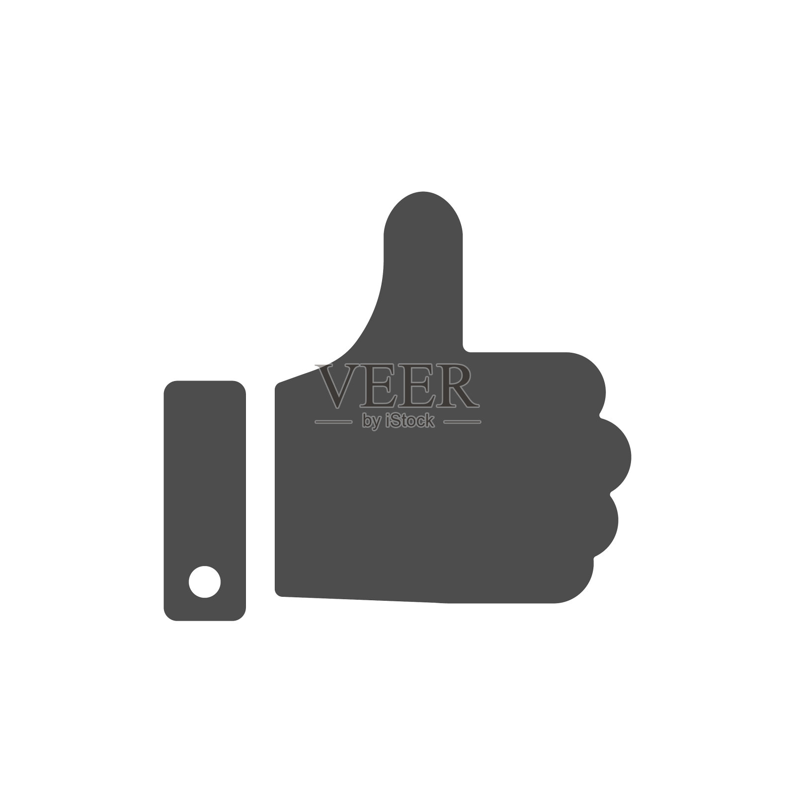 像手的图标隔离图像隔离在白色图标素材