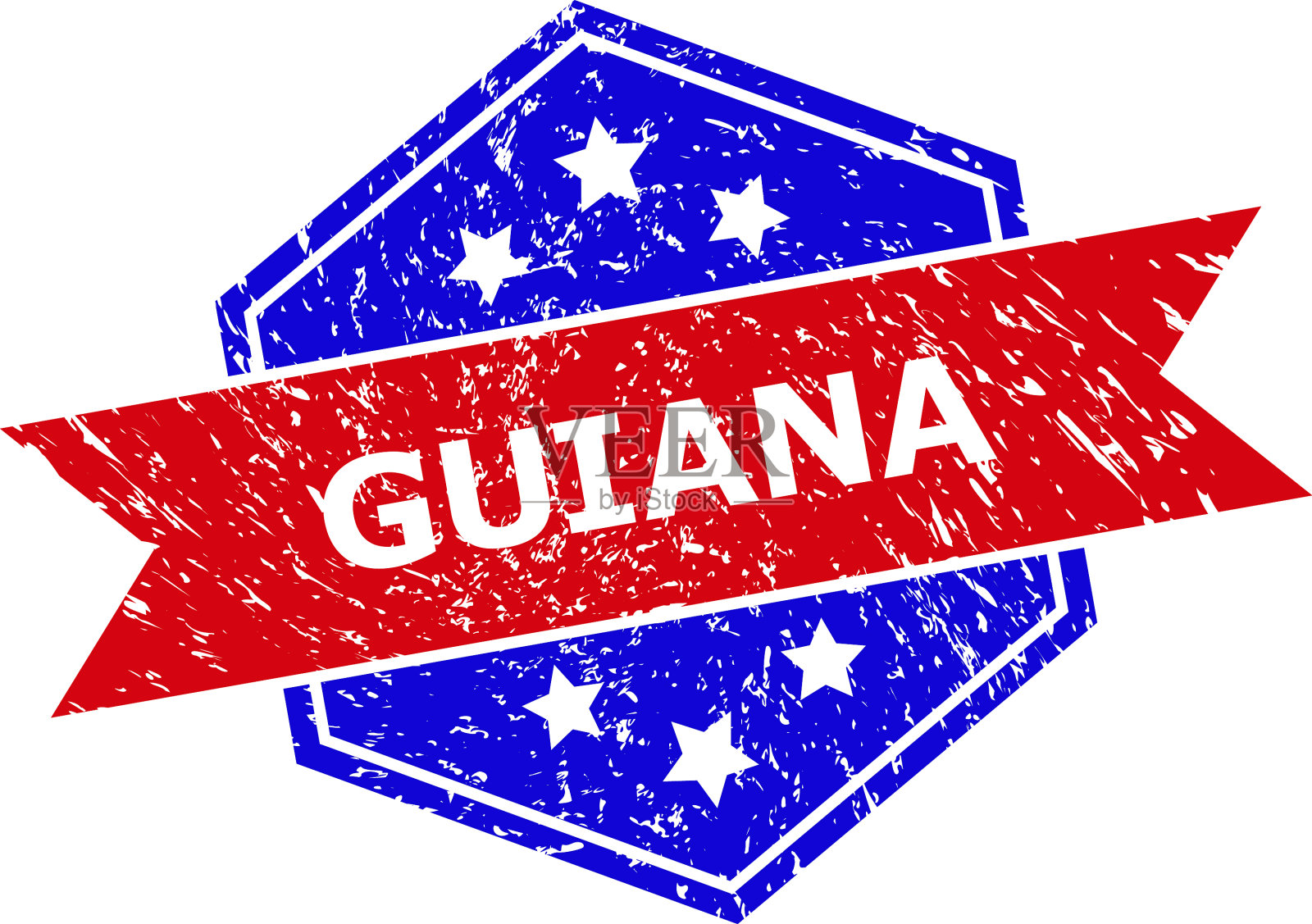 六角形双色胶印与不洁插画图片素材