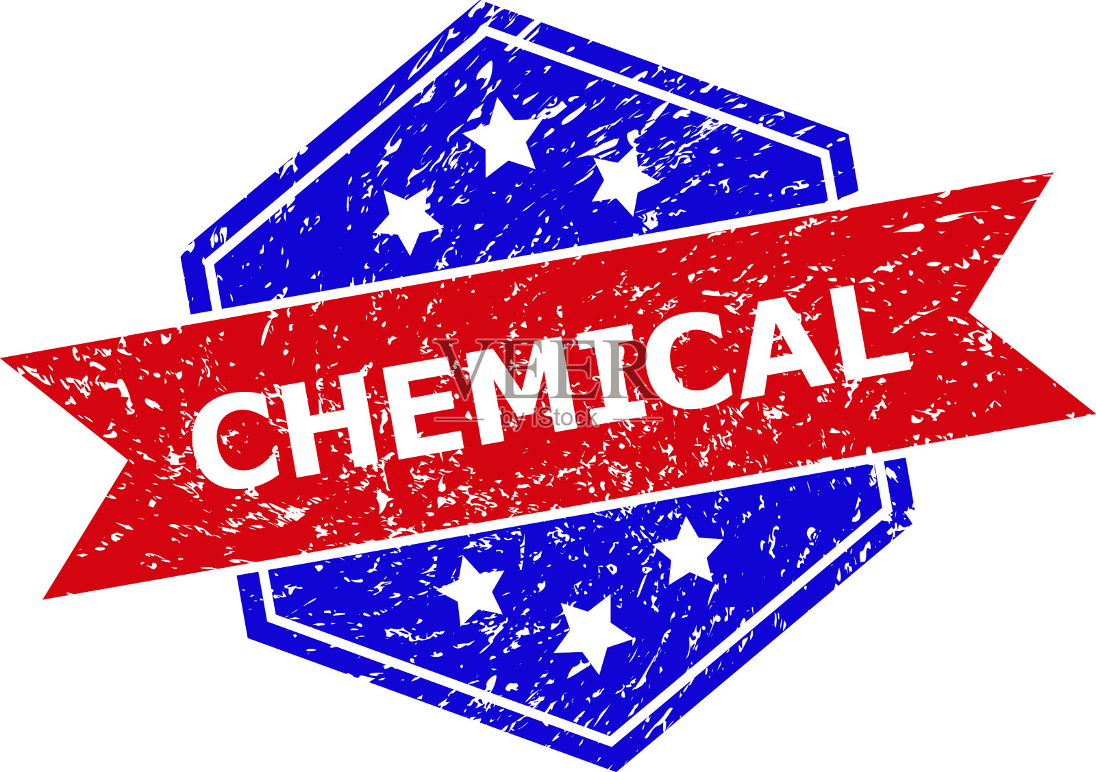 六角双色化学橡胶印花带插画图片素材