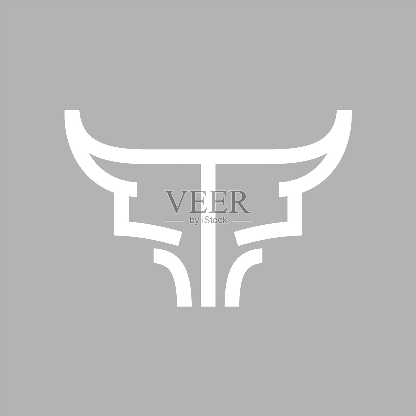 金融标志剪影一头公牛插画图片素材