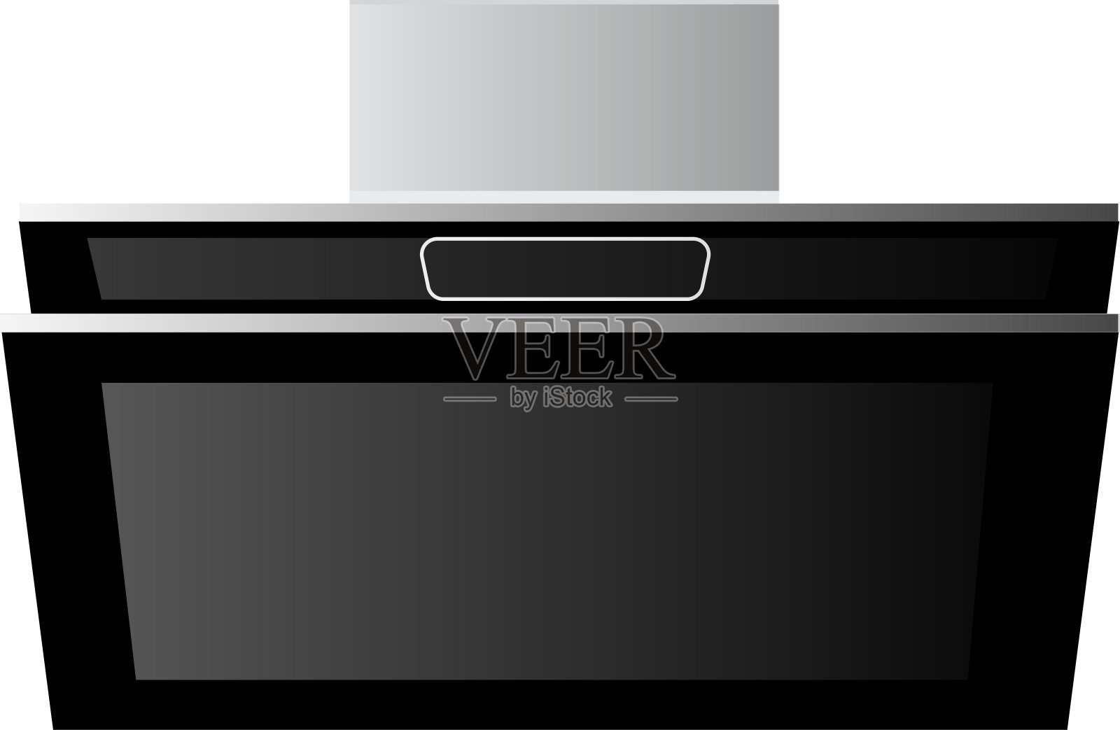 电器。黑色现代厨房罩。插画图片素材