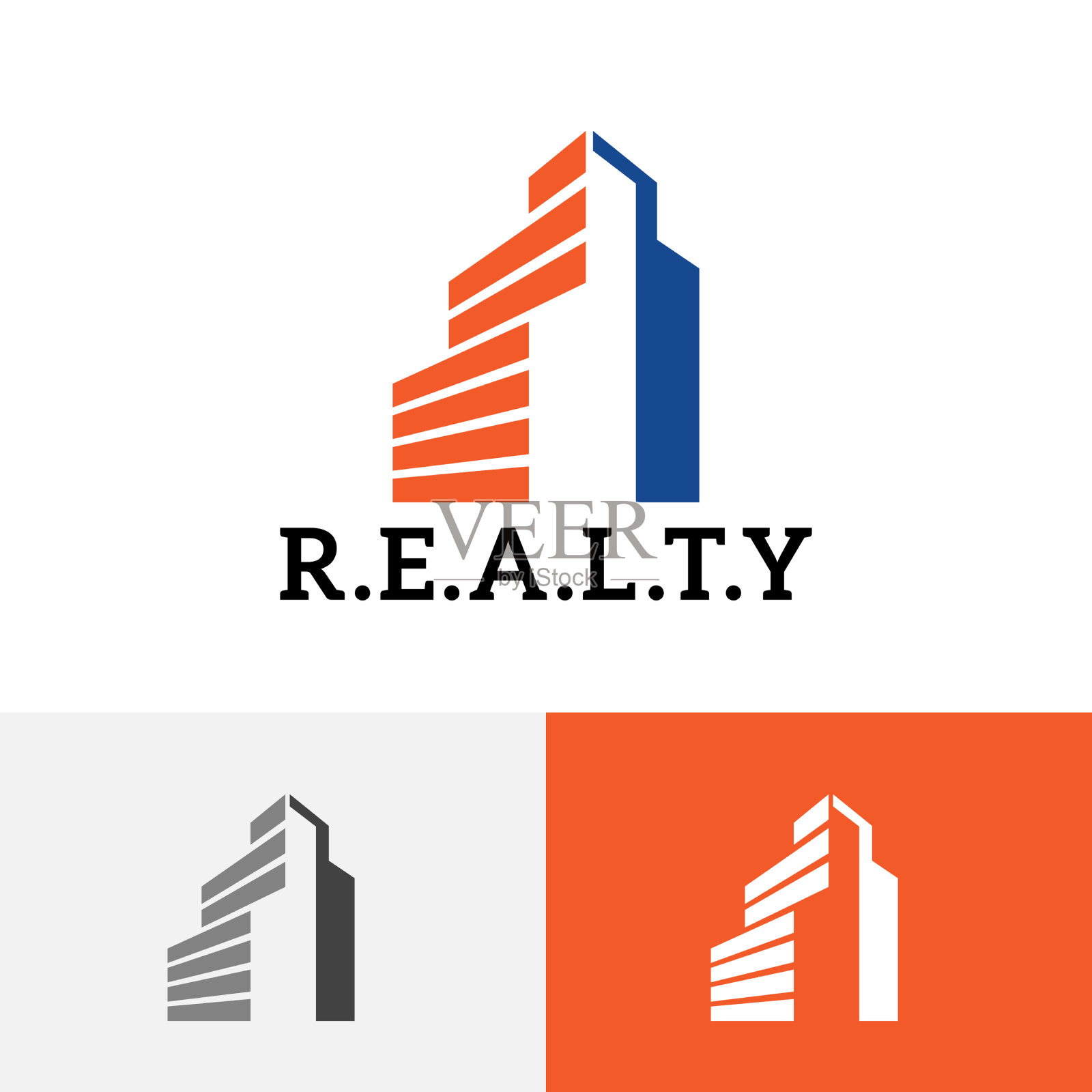 高层建筑城市房地产房地产抽象插画图片素材