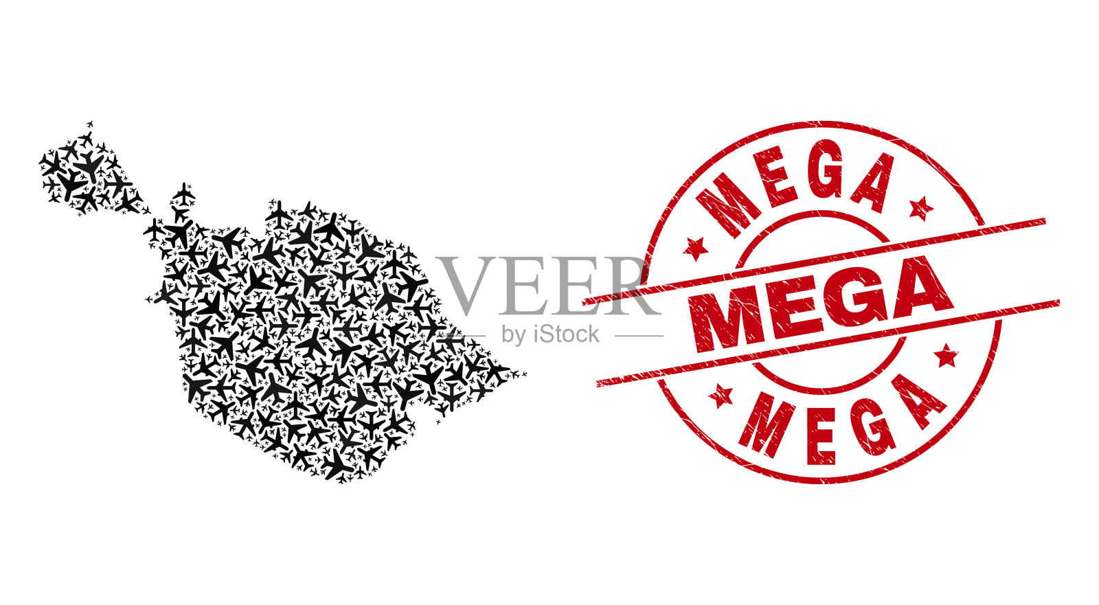 百万刮徽章和听到和麦当劳插画图片素材