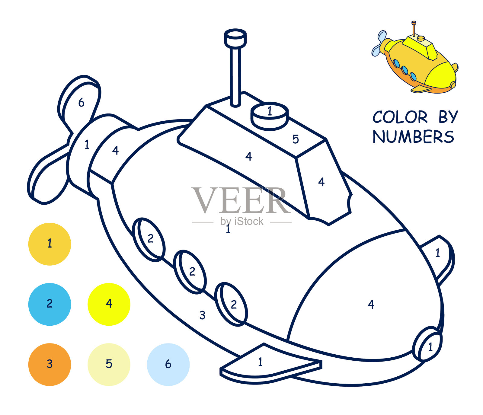 儿童线性画图用色书设计元素图片