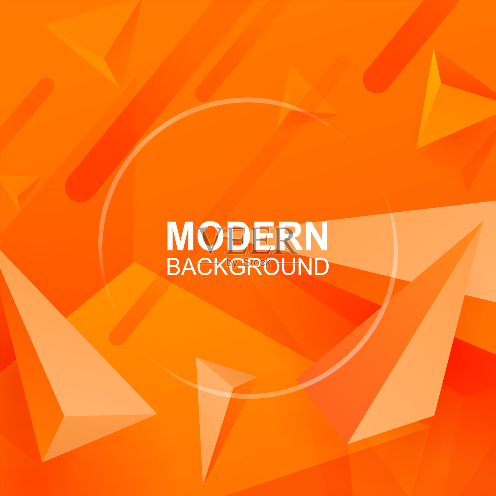 几何构图橙黄色三角形插画图片素材