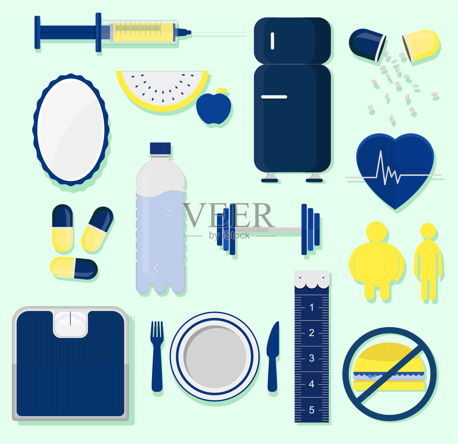 健康的图标插画图片素材