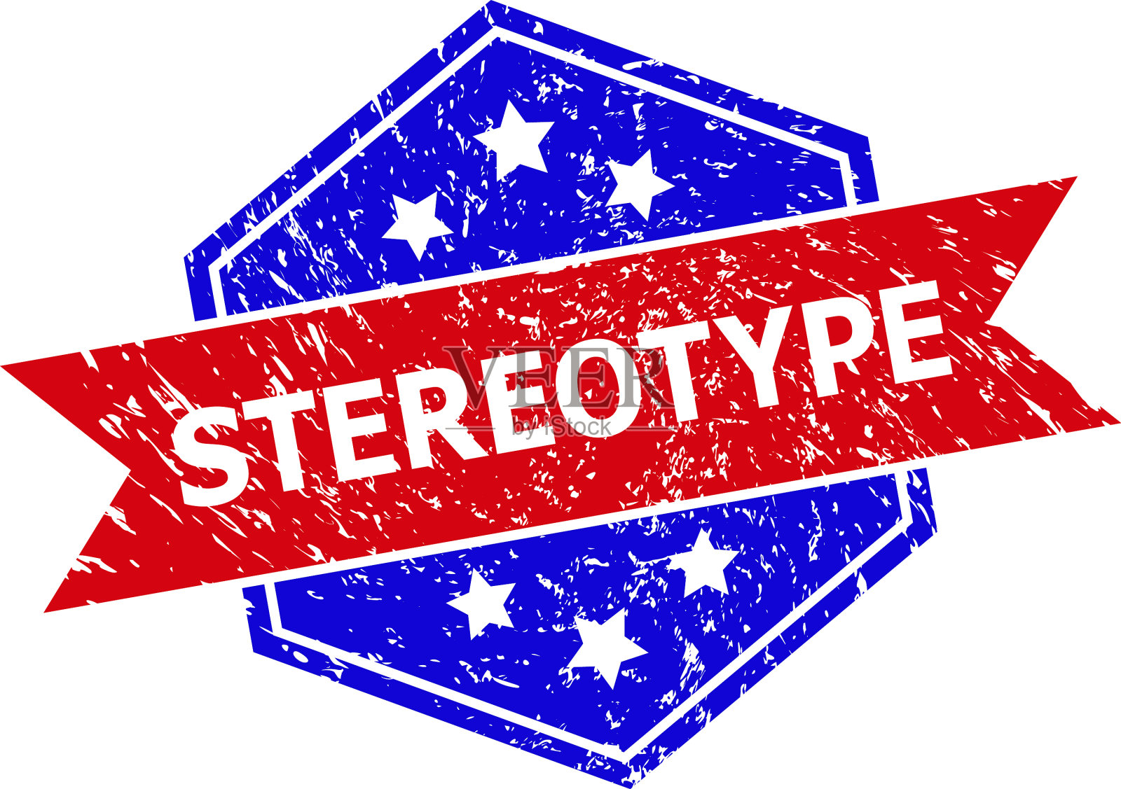 六角双色胶印用插画图片素材