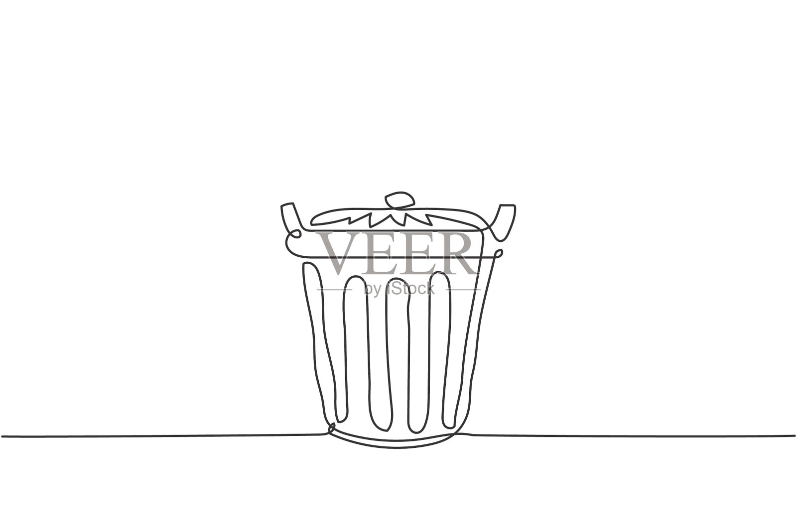 一个连续拉丝金属回收站设计元素图片